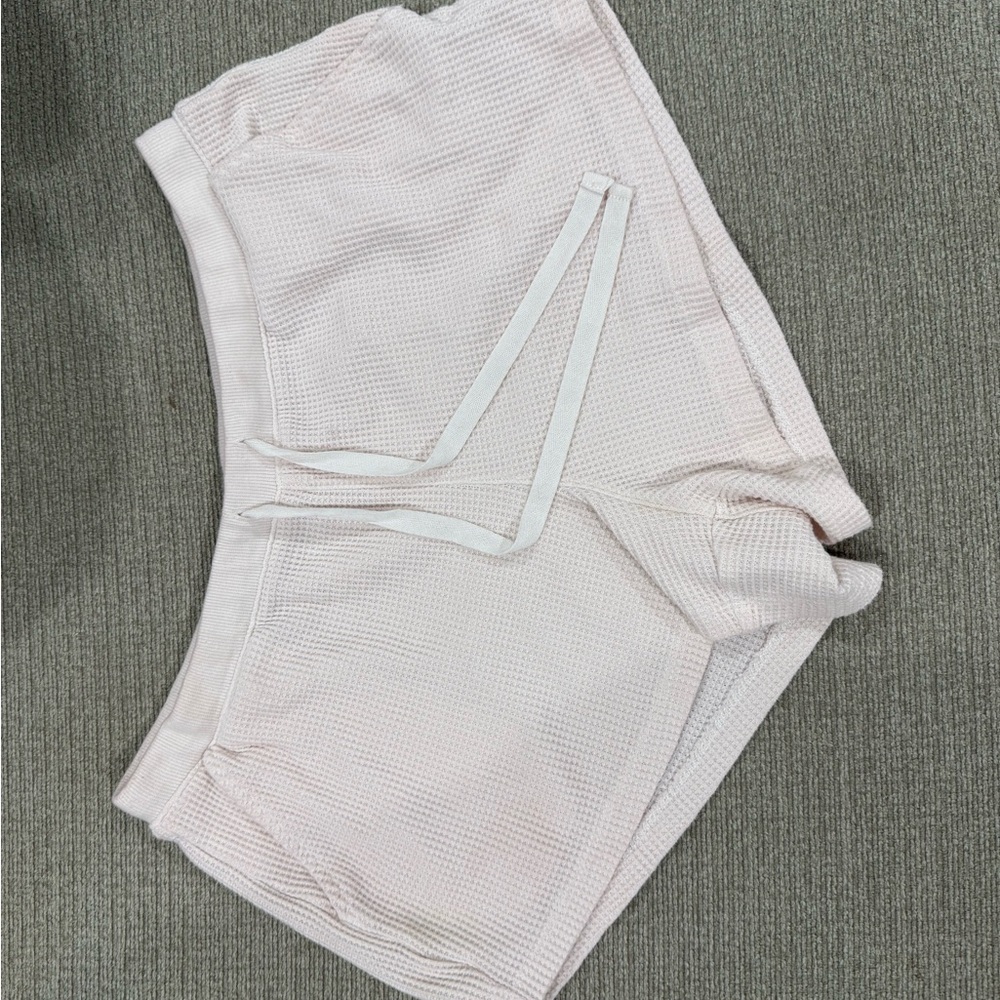 Cozy Pink Waffle Knit Shorts